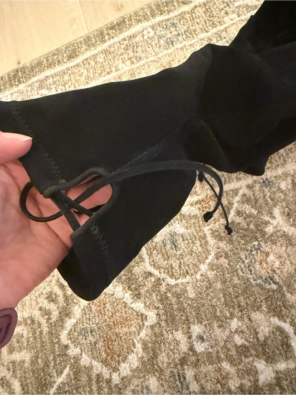 Stuart Weitzman Bedforland Black Suede Over-the-Knee Boots / US7.5 EU38